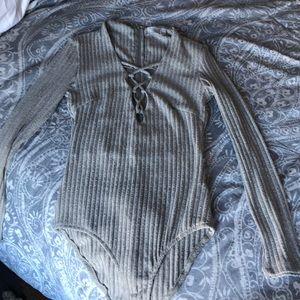 Lf lace up body suit